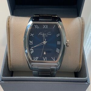 Kenneth Cole Silver and Deep Blue Men's Watch